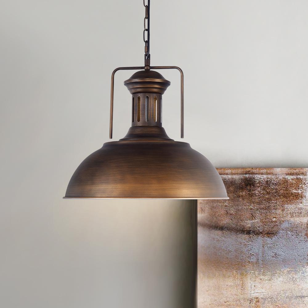 Bronxor – Industriële Enkelvoudige Dome Hanglamp