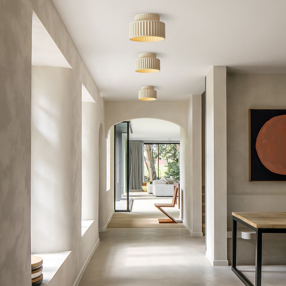 Ceryn – Vintage Crème Drum Plafondlamp