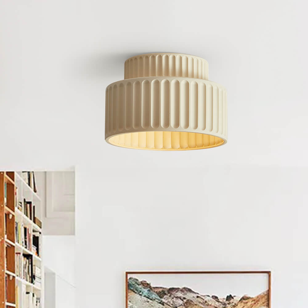 Ceryn – Vintage Crème Drum Plafondlamp