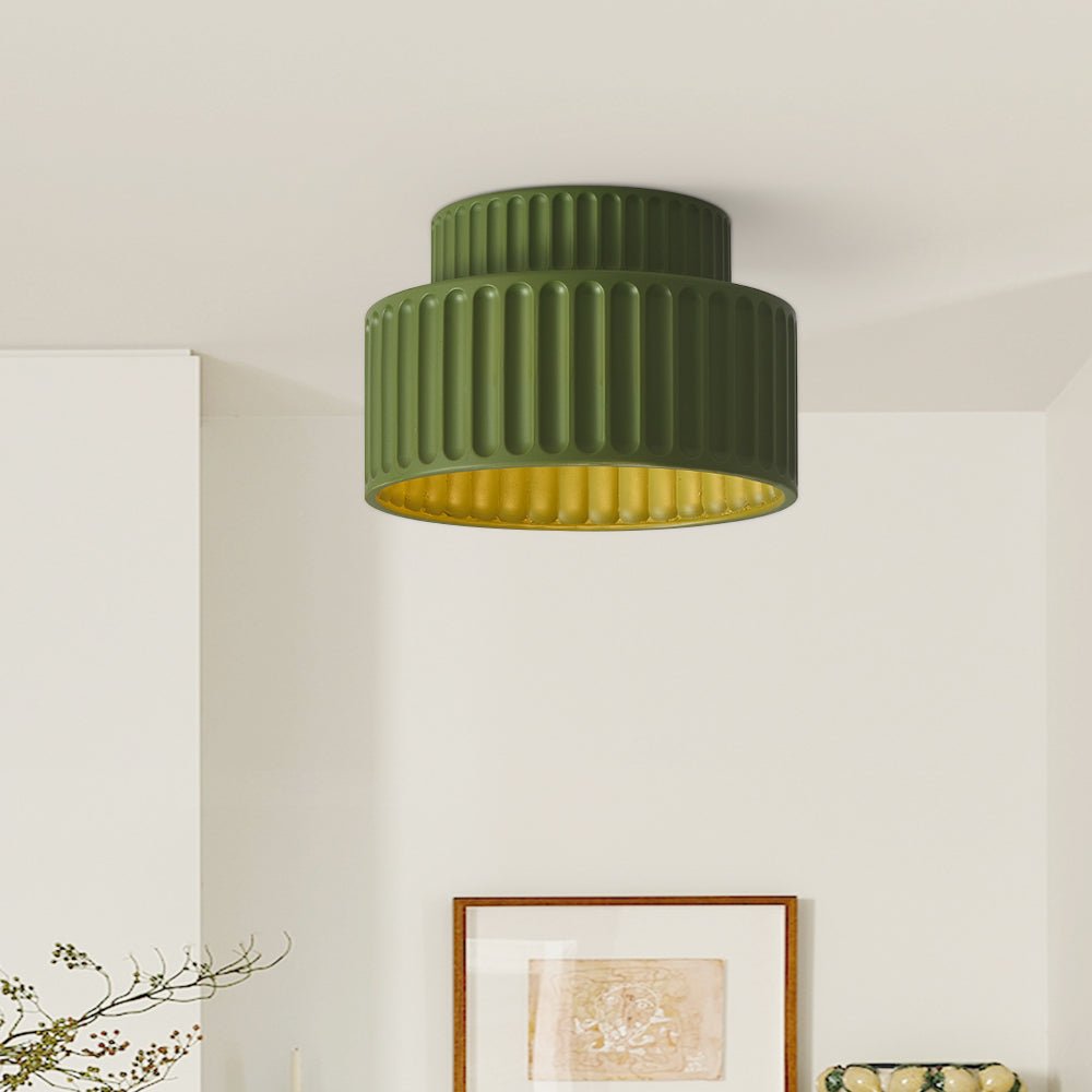 Ceryn – Vintage Crème Drum Plafondlamp
