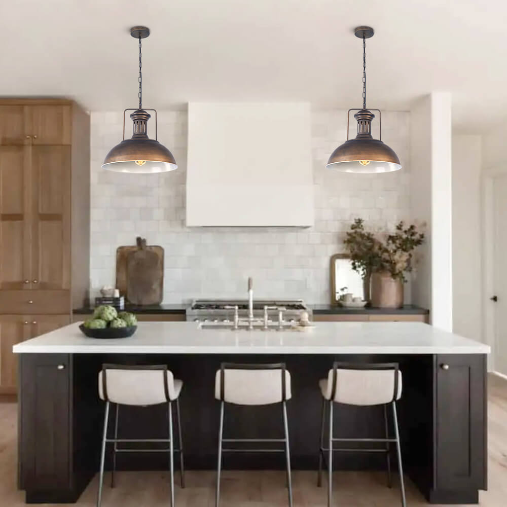 Bronxor – Industriële Enkelvoudige Dome Hanglamp