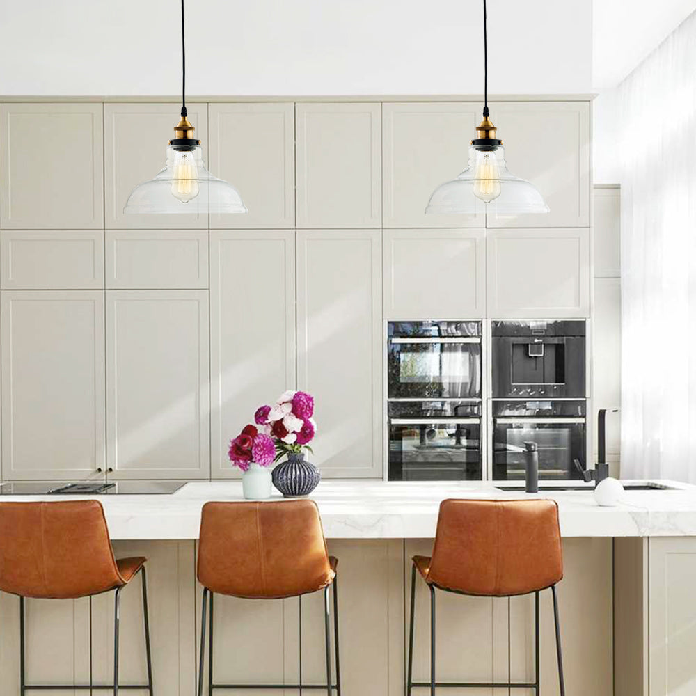 Clara – Moderne Industriële Heldere Glazen Dome Hanglamp