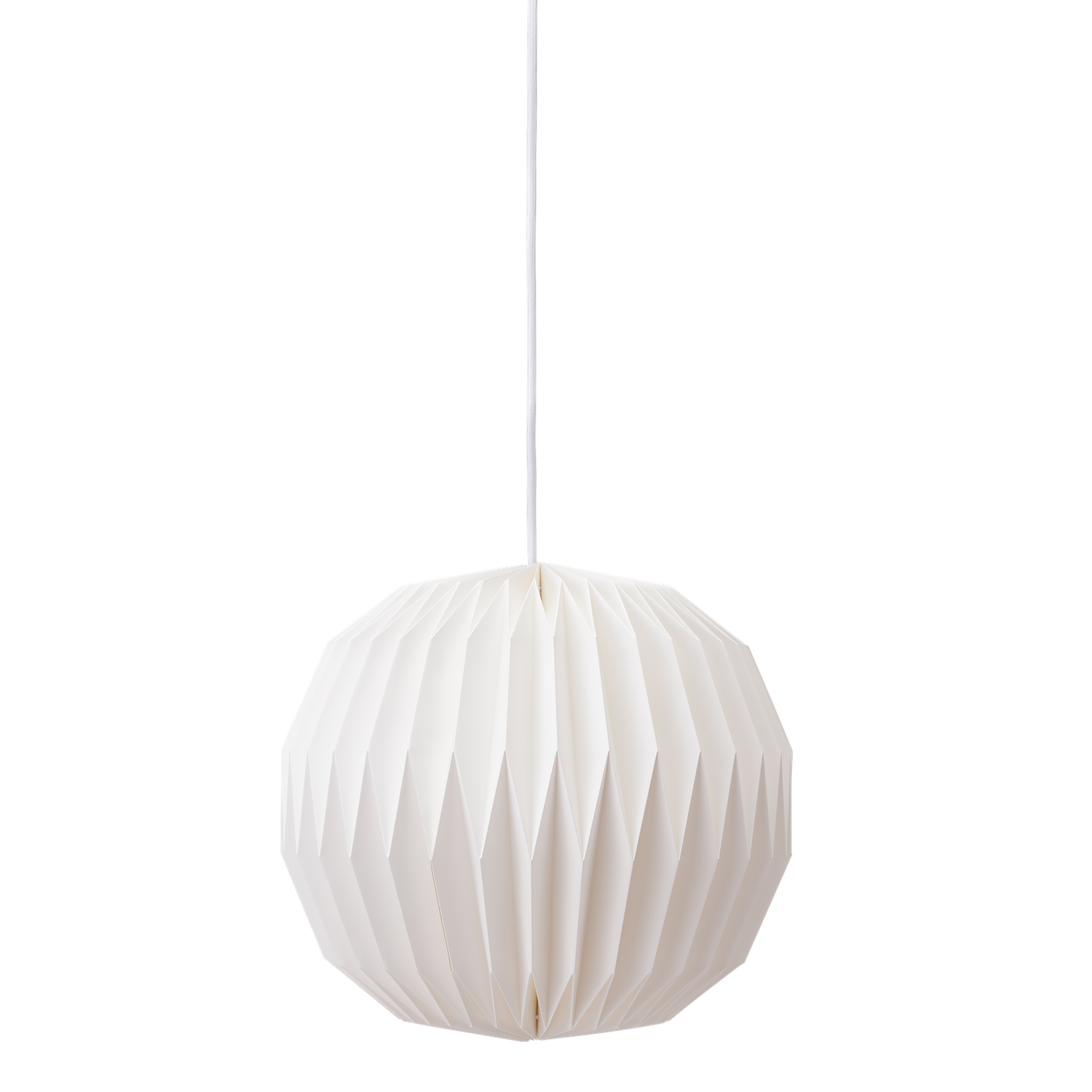 Candora - Ronde Plissé Hanglamp Moon Round Ø34 Met Zachte Lichtval