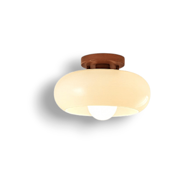 Verandae - Elegante Franse Bauhaus Crème Plafondlamp Met Minimalistisch Ontwerp
