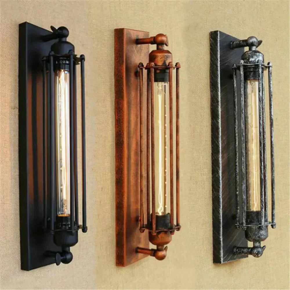Nox – Vintage LED Wandlamp (Industrieel Design, Warme Sfeer)